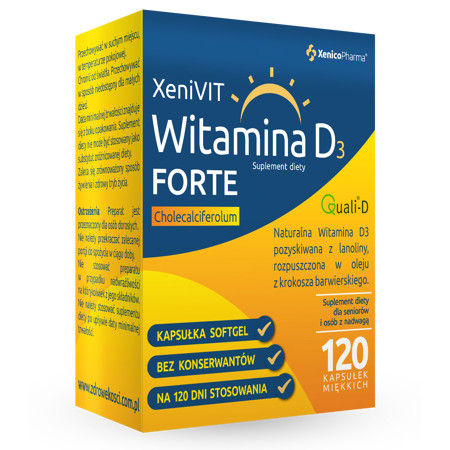 XeniVIT FORTE Witamina D3 4000j.m. 120 kaps.