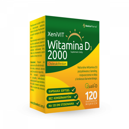 XeniVIT Witamina D3 2000j.m. 120kaps.