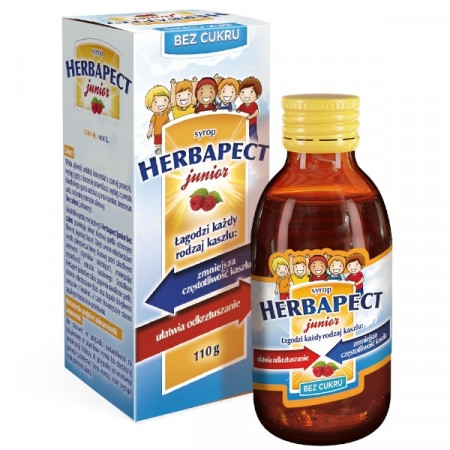 Herbapect Junior bez cukru syrop 110 g ( data ważności 04/2022