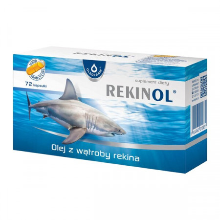 Rekinol, 500 mg, kapsułki żelatynowe, 72 szt.