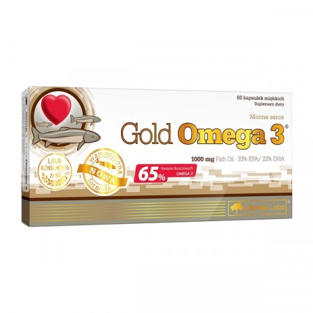 Olimp Gold Omega 3, 65% kwasów tłuszczowych omega-3, kapsułki