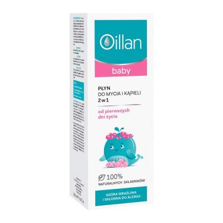 Oillan Baby, płyn do mycia i kąpieli 2w1, 200 ml