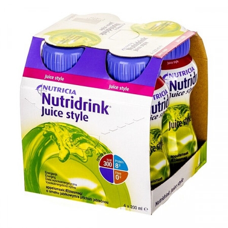 Nutridrink Juice Style smak jabłkowy 4x200ml