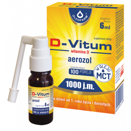 D-Vitum Witamina D dla dzieci 1000 j.m. aerozol doustny 6 ml