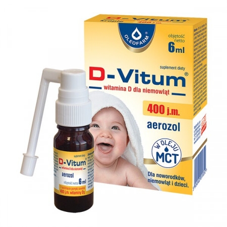 D-Vitum, witamina D dla niemowląt, 6 ml (aerozol)