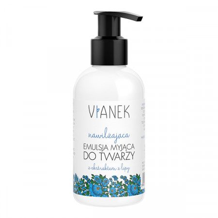 Vianek, nawilżająca emulsja myjąca do twarzy, 150 ml