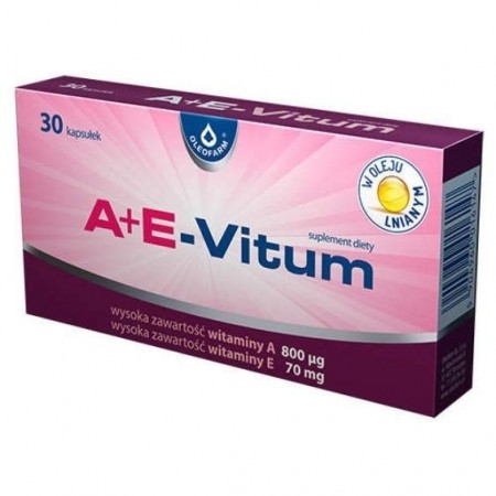 A+E-Vitum 30 kapsułek, witamina A+E w oleju lnianym