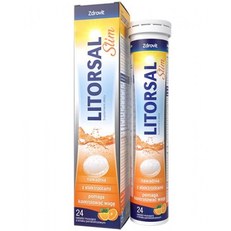 Zdrovit Litorsal Slim, elektrolity, 24 tabletki musujące