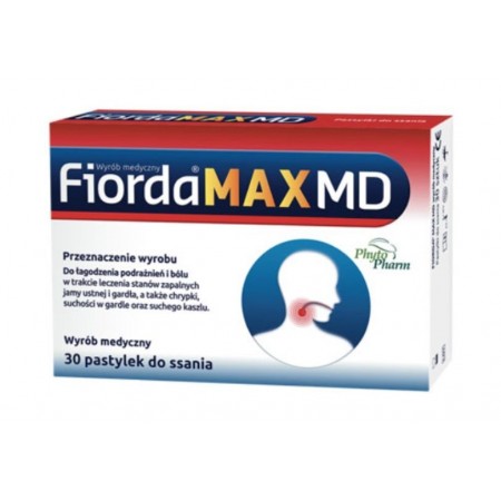 FIORDA MAX MD 30 pastylek do ssania na gardło