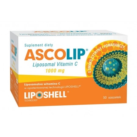 Ascolip, liposomalna witamina C, żel doustny 30 saszetek