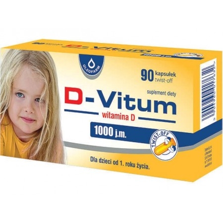 D-Vitum witamina D 1000 j.m., 90 kapsułek