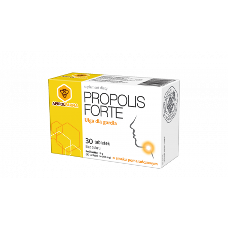 Propolis Forte tabletki do ssania o smaku pomarańczowym, 30 tab.