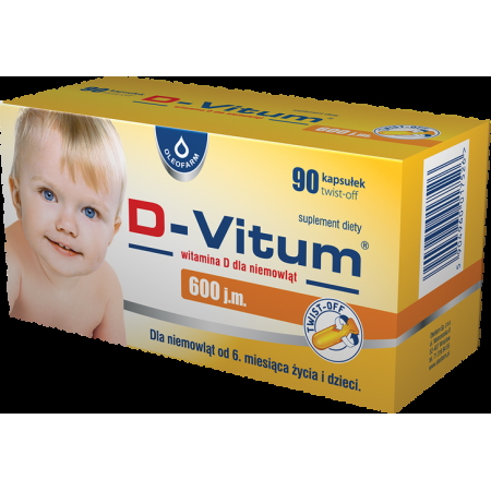 D-Vitum Witamina D 600 j.m., kapsułki, 90szt