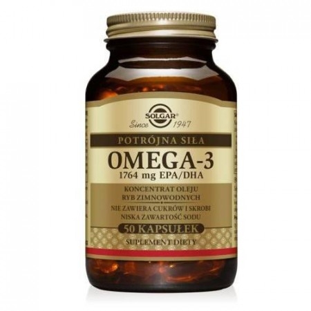SOLGAR Omega 3 potrójna siła 1764 mg, 50 kapsułek