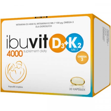 Ibuvit D3 4000 + K2 MK-7 + Omega 3, 30 kapsułek