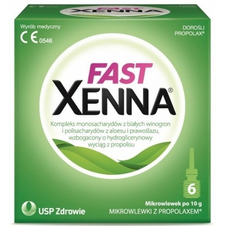 Xenna Fast - środek przeczyszczający, 6 mikrowlewek