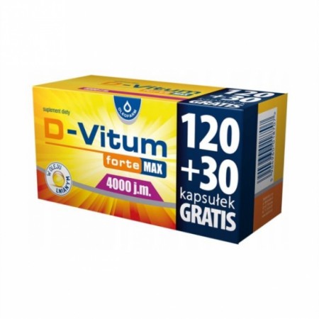 D-Vitum forte Max 4000 j.m. 150 kapsułek