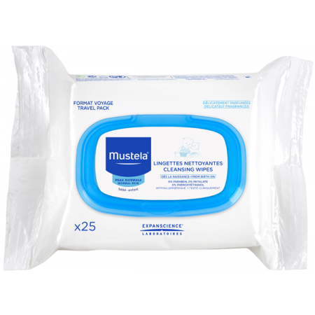 Mustela Bebe Enfant, chusteczki oczyszczające od 1 dnia życia