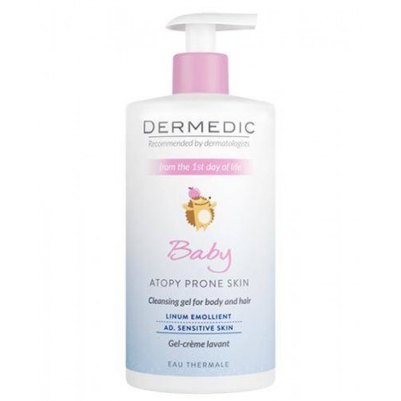 DERMEDIC LINUM EMOLLIENT BABY Kremowy Żel do mycia, 500ml