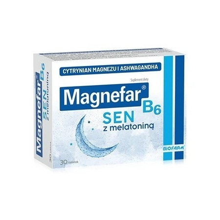 Magnefar B6 Sen, tabletki powlekane, 30szt