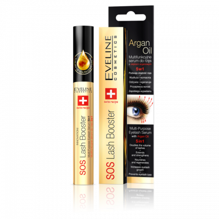 Eveline Sos Lash Booster With Argan Oil 5in1 Serum do rzęs 10ml