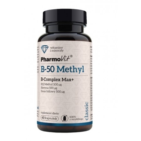 PHARMOVIT B-50 Methyl B-Complex Max+ kapsułki - 60 kaps.