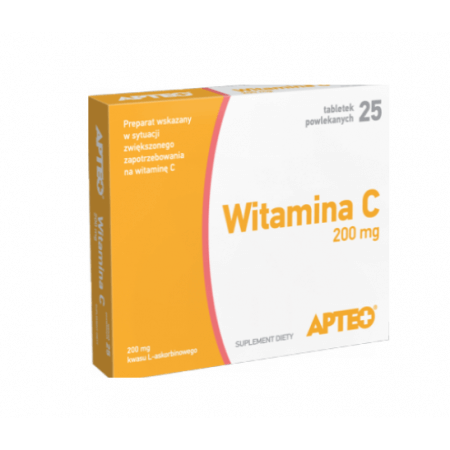 Witamina C 200mg 50 tabletek powlekanych APTEO