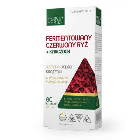 Medica herbs czerwony ryż + karczoch 80 kaps