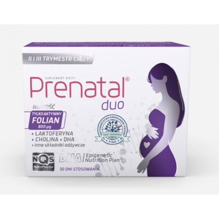 Prenatal DUO, 600 DHA, 30 tabletek + 60 kapsułek