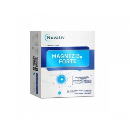 Novativ Magnez B6 Forte tabletki powlekane - 60 tabl.