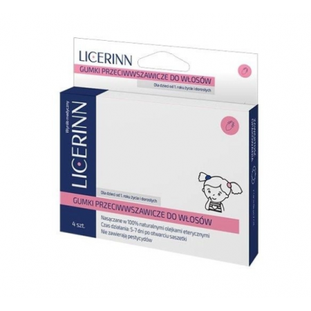 Licerinn Gumki przeciwwszawicze do włosów - - 4 szt.