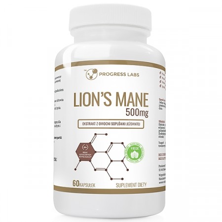 Lion's Mane 500 mg ekstrakt z owocni soplówki jeżowatej