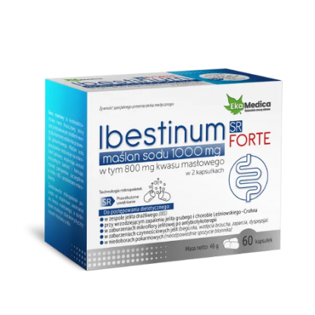 Maślan Sodu 1000 mg Ibestinum Forte SR kapsułki - 60 kaps. Maślan Sodu 1000 mg Ibestinum Forte SR kapsułki - 60 kaps.