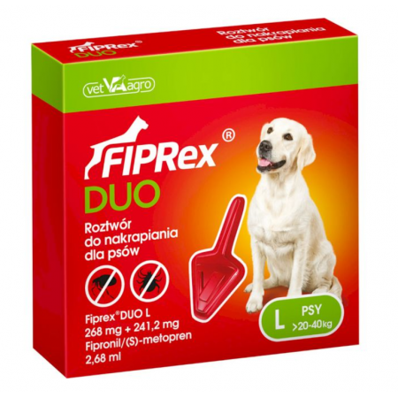 Fiprex Duo (268mg+241,mg) L - 2,68ml dla psów