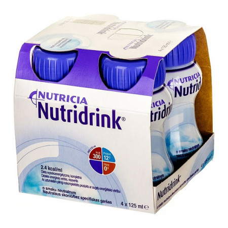 Nutridrink, smaku neutralny, płyn, 4 x 125 ml