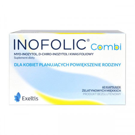 Inofolic Combi, kwas foliowy 60 kapsułek miękkich