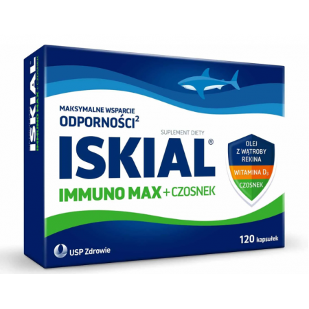 Iskial immuno MAX + Czosnek, 120 kapsułek