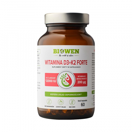 Biowen Witamina D3 + K2 Forte, 60 kaps.