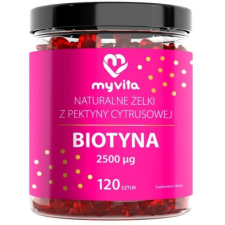 MyVita Żelki naturalne Biotyna (120 szt)