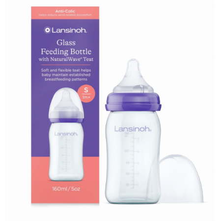 Butelka Lansinoh szklana do karmienia ze smoczkiem Natural Wave