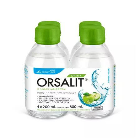 Orsalit drink sm.jabłkowy 4szt.po 200ml
