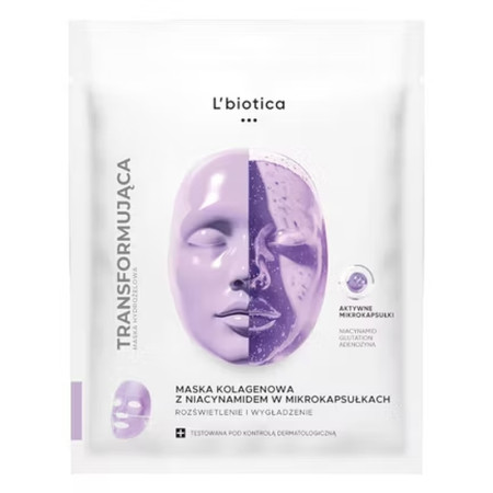 LBIOTICA MIKROKAPSUŁKI HYDROŻELOWA MASKA TWARZ NIACYNAMID 1 SZT