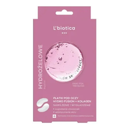 LBIOTICA PGA HYDRO FUSION HYDROŻELOWE PŁATKI POD OCZY Z