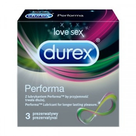 Durex Performa prezerwatywy ze środkiem nawilżającym 3 szt.