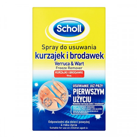 Scholl, spray, do usuwania kurzajek i brodawek, 80 ml