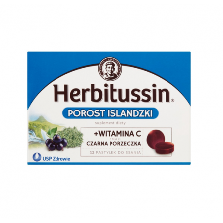 Herbitussin Porost islandzki + witamina C smak czarnej