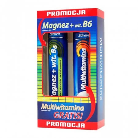 Zestaw Promocyjny Zdrovit Magnez + Witamina B6, tabletki