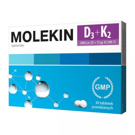 Molekin D3 + K2, tabletki powlekane 30 sztuk