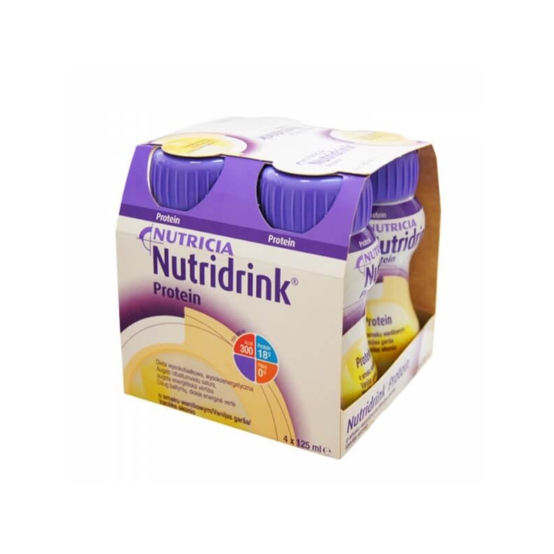 Nutridrink Protein o smaku wanilinowym, 4x125ml