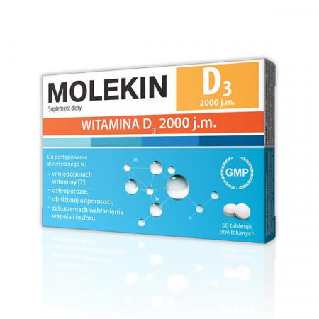 Molekin D3 2000 j.m., 60 tabletek